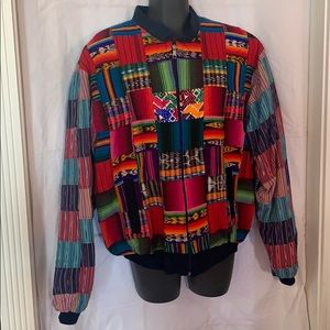 Vintage Patchwork Bomber Jacket
